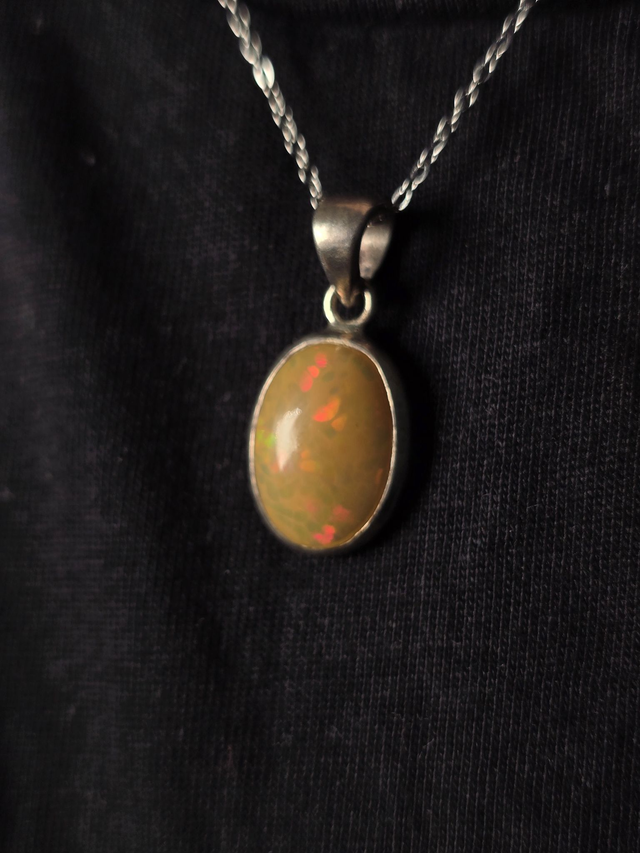 Pendentif Opale Welo n°2, argent 925