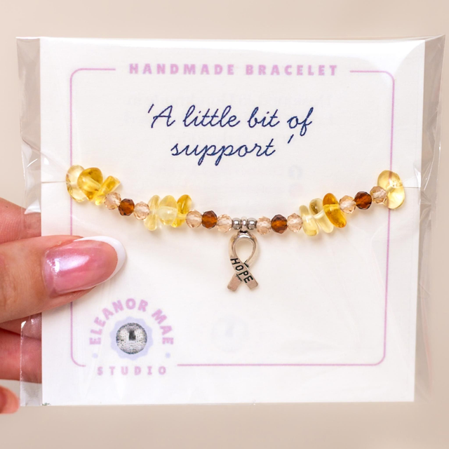 'Hope Support' Crystal Bracelet (Yellow)
