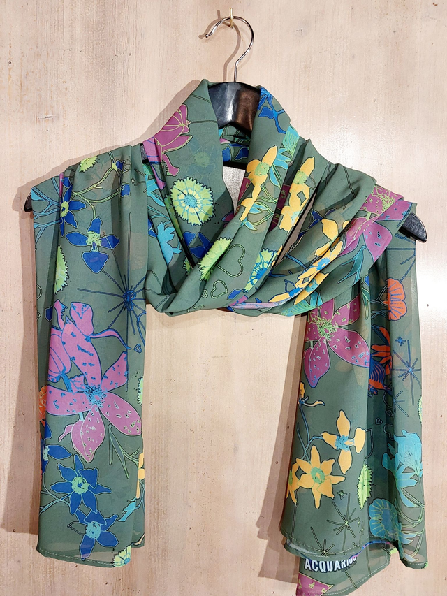 Orchidée. Foulard 200cm