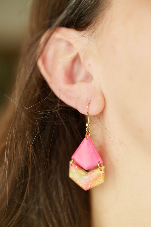 Boucles Oreilles Géométriques Collection Gourmandises Acidulées