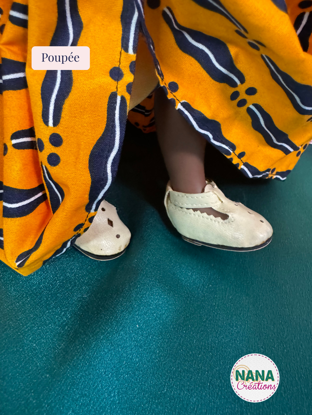 Poupée Corolle “Les Chéries” 33 cm – Robe faite main en tissu wax