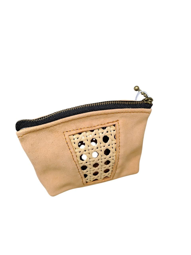 Pochette ou bourse bohème chic - beige sablé 
