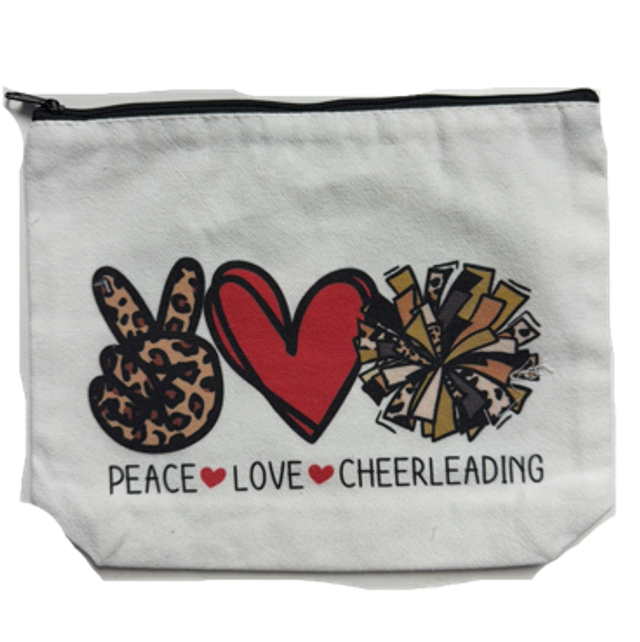 Peace love cheer pouch 
