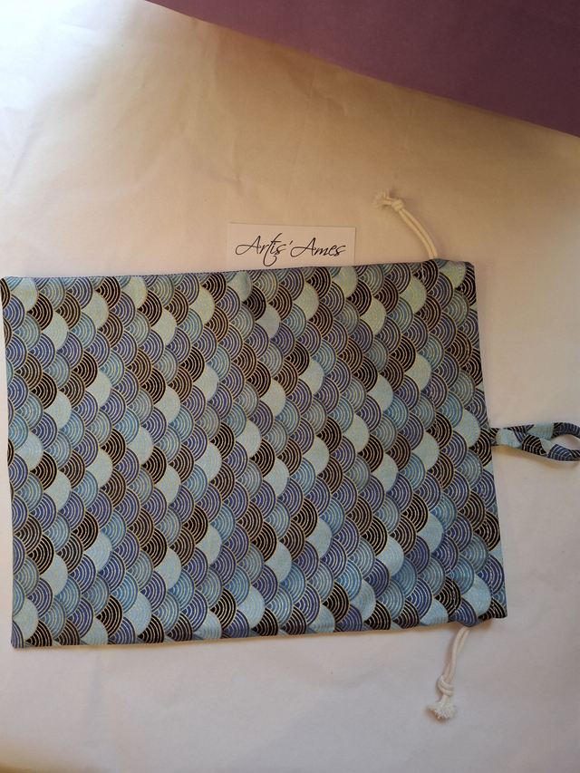 Sac piscine Vagues bleu et doré