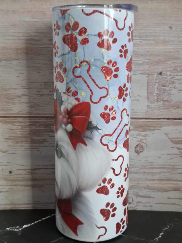 Gourde Canette Noël bichon