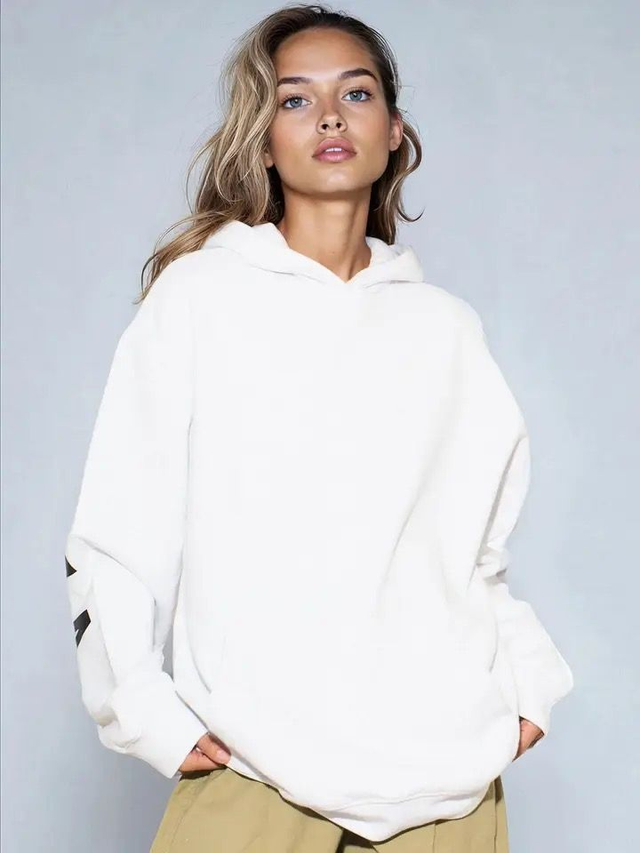 Aftershock London Logo Oversized Hoodie - White