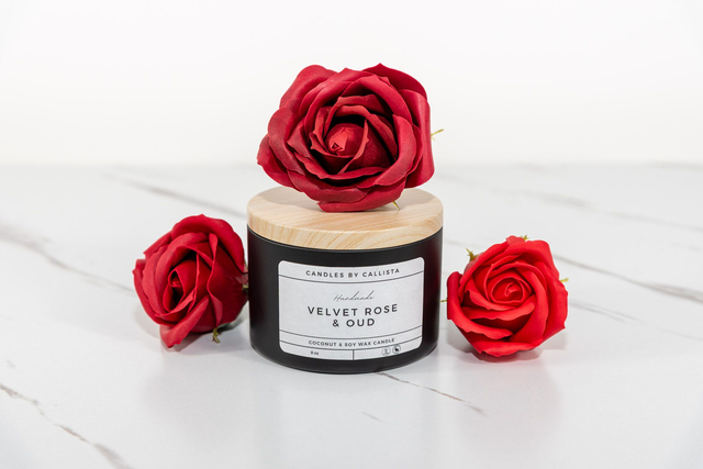 Velvet Rose &amp; Oud | Handmade Soy Wax Tin Candle