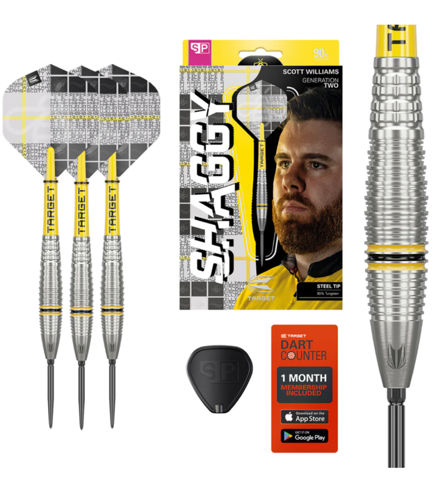 Scott Williams G2 90% Tungsten SP Steel Tip Darts by Target