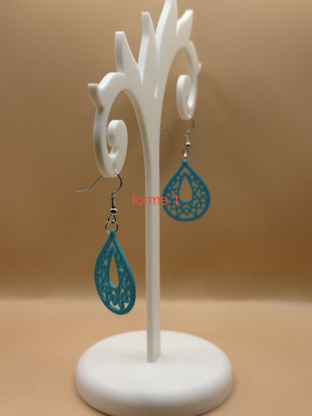 Boucles d'oreilles Géométrique - Losange -Triangle - Goutte -  Attaches Crochet