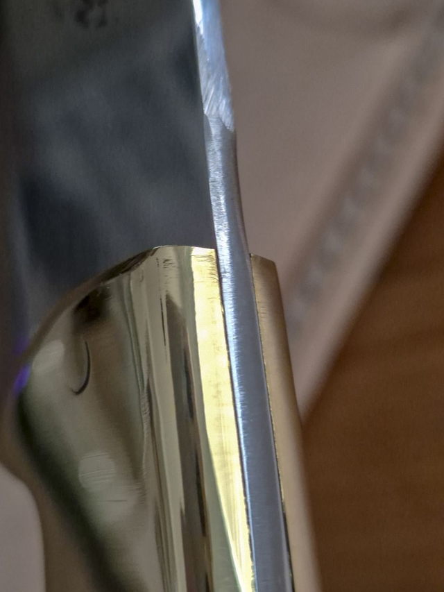 Facão Bruto Aço Inox 420c 12 Pol Cabo Osso Bovino Com Bainha