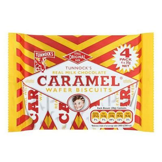 Tunnocks 4 Pack Caramel wafers