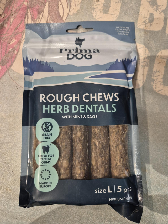 Primadog rough chews mint L