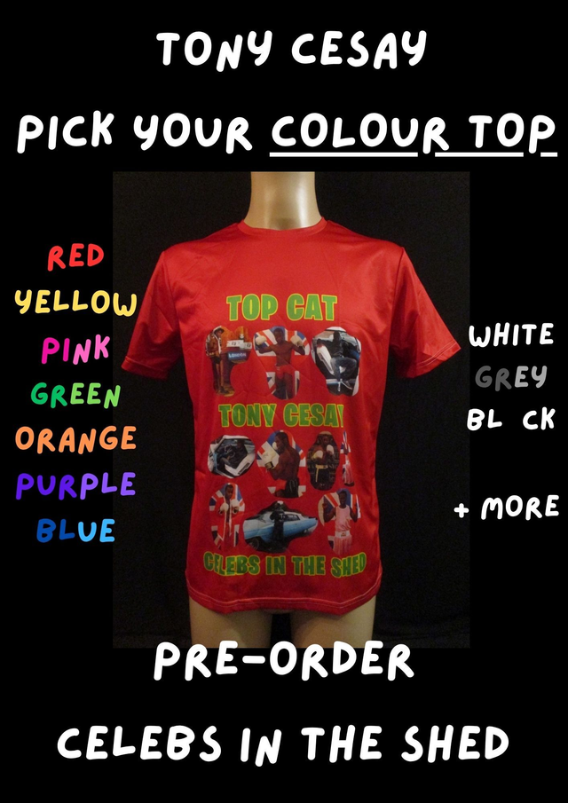 Tony Cesay ABA Champion Boxer Picture T-Shirt (Green &amp; Yellow Logo) ADULT 100% Polyester Crew Neck Top PRE-ORDER