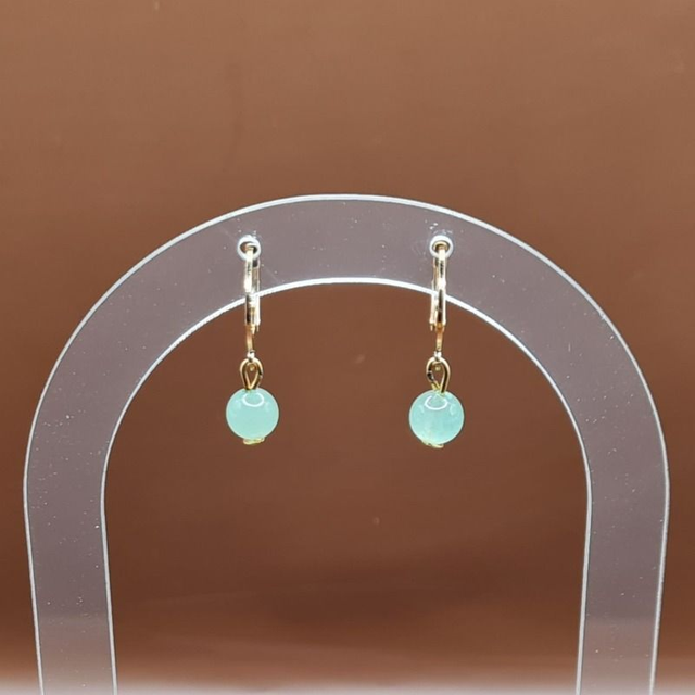 Boucles aventurine verte