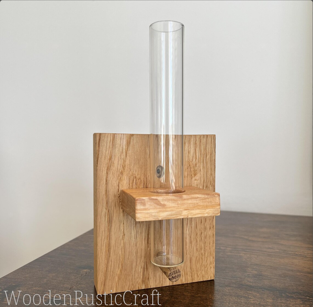 Wall Vase with Glass Test Tube