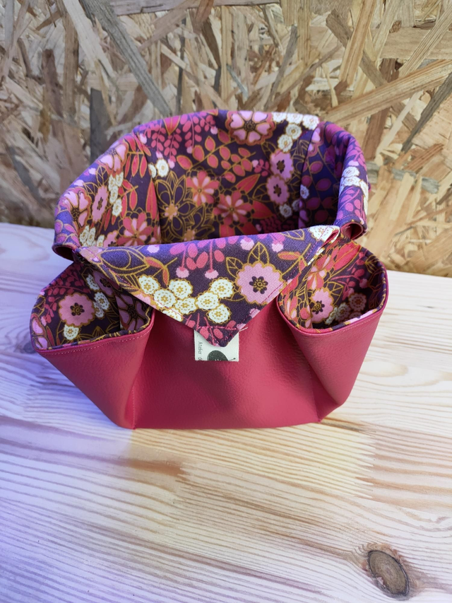 PAPOU_WEB004 Corbeille mulipoches fuschia 