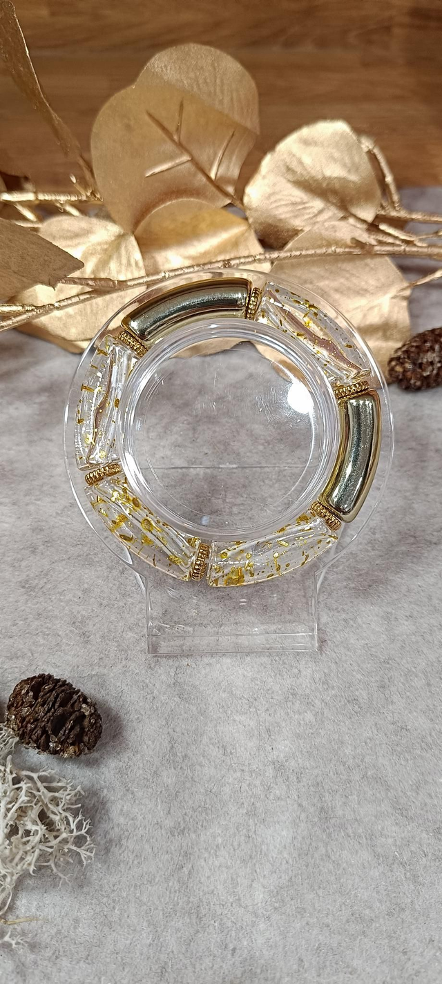 Bracelet perles dorées