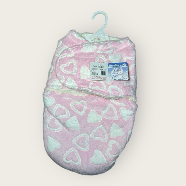 Pink Heart Baby Swaddle 