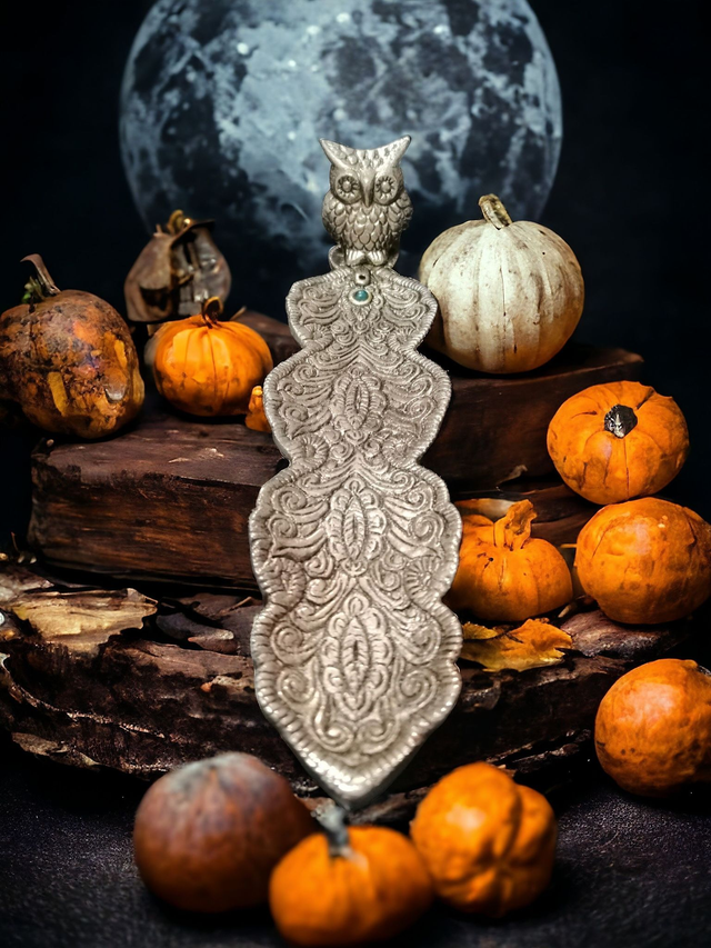 Porte-encens "Hibou" en métal
