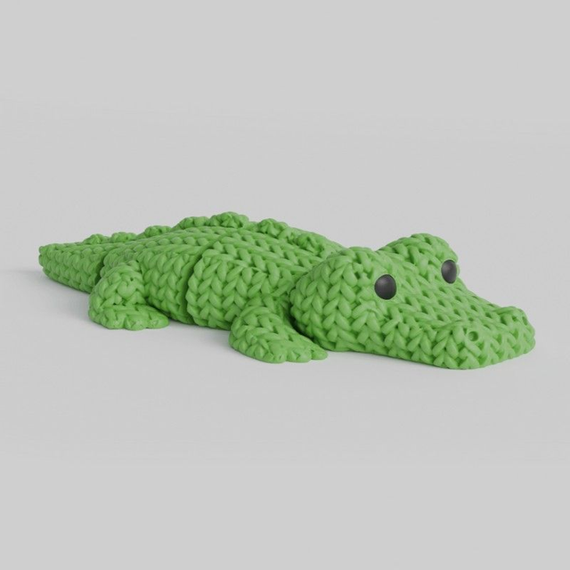 Knitted Crocodile
