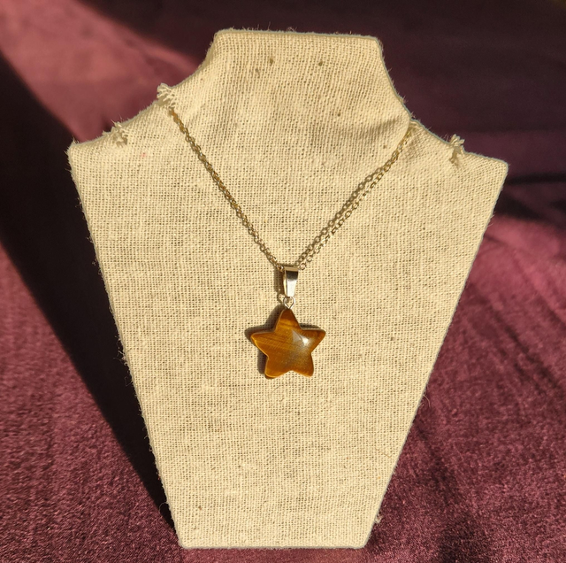 Collier étoile œil de tigre 