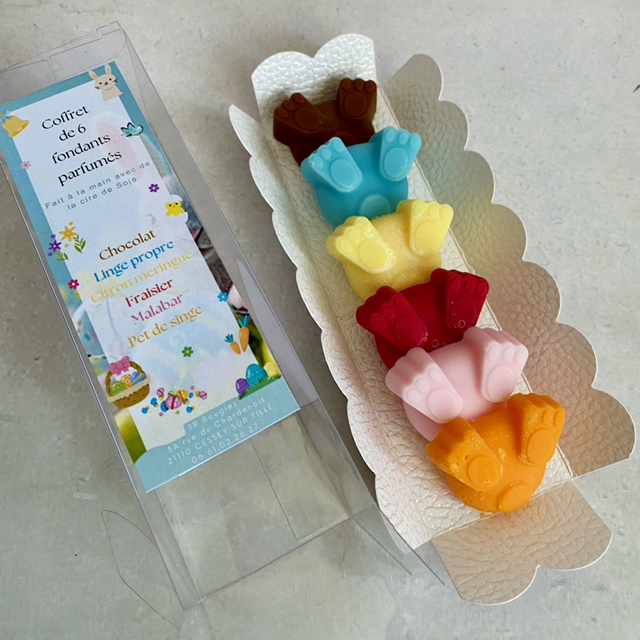 Coffret 6 fondants parfumés « lapin »