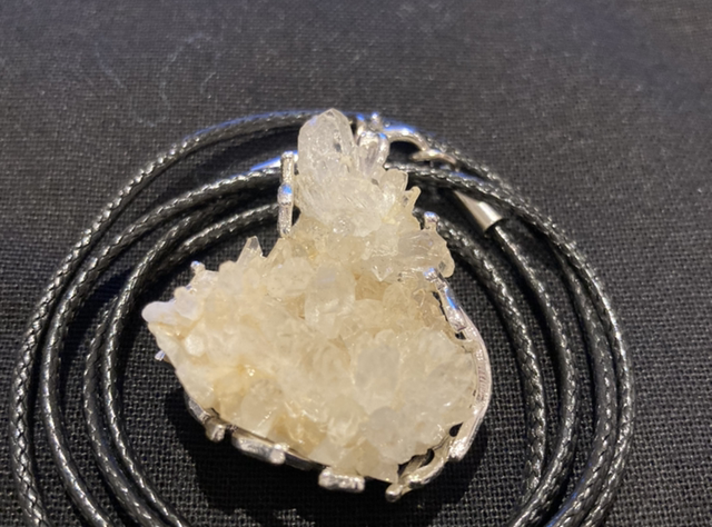 Quartz cluster pendant. 1