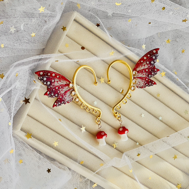 Petits champignons de la forêt - earcuff