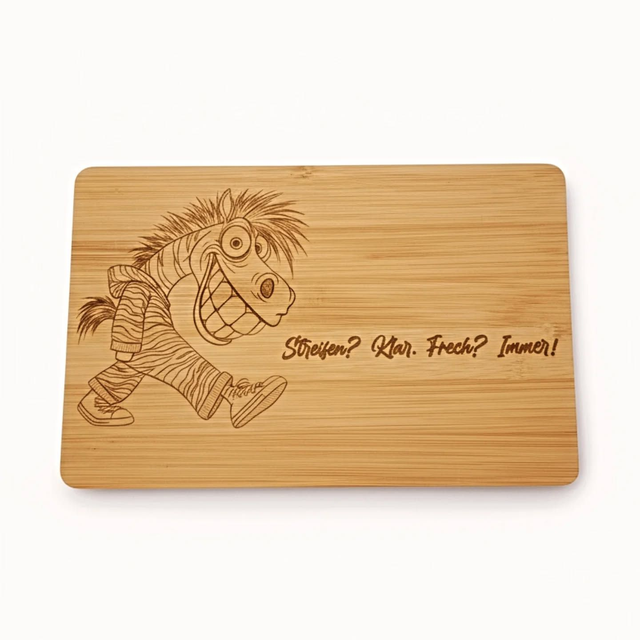 Frühstücksbrettchen- „Zebra“ - FSC®-zertifiziertem Bambu