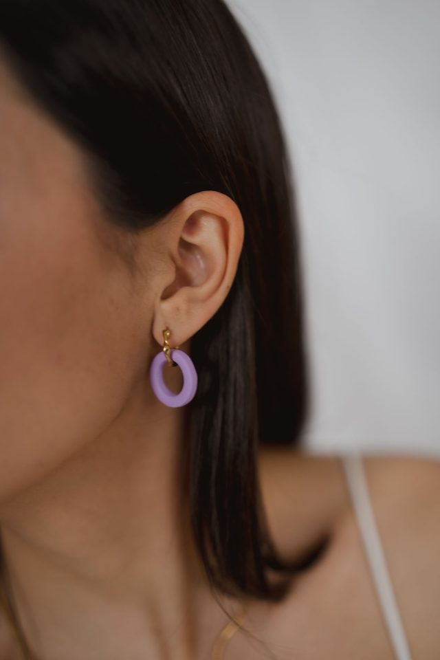 Polymer Clay Earrings ~ Camelia