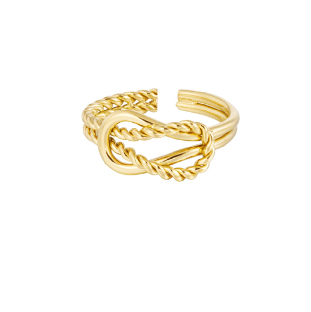 Ring knoopdetail goud