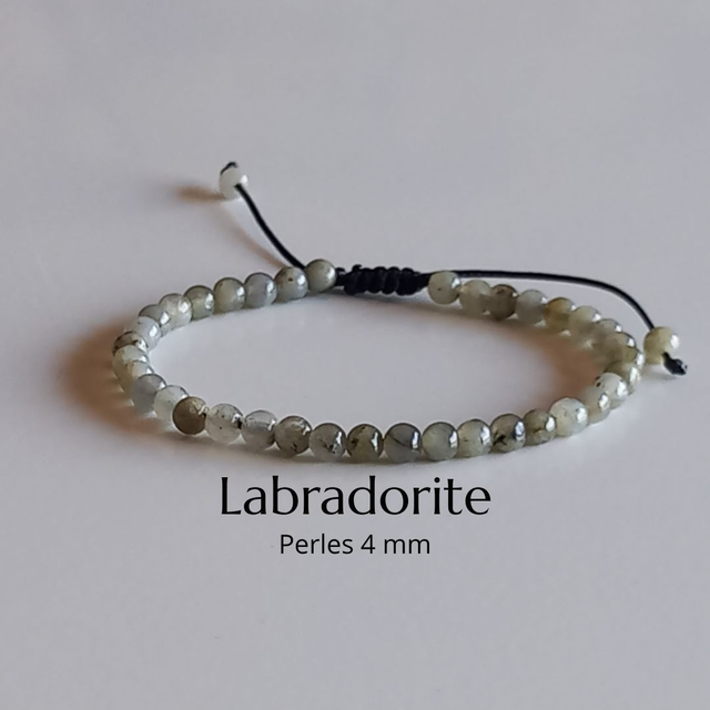 Bracelet ajustable en Labradorite