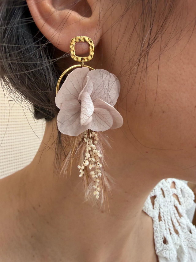 Boucles d'oreilles "Alba'Rose" 