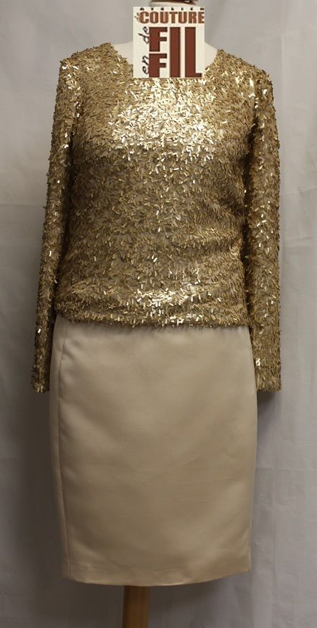 Ensemble  jupe et haut paillette 