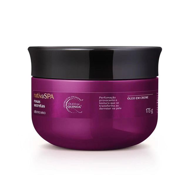 ÓLEO EM CREME CORPORAL ROSAS SECRETAS, 175 g
  
  