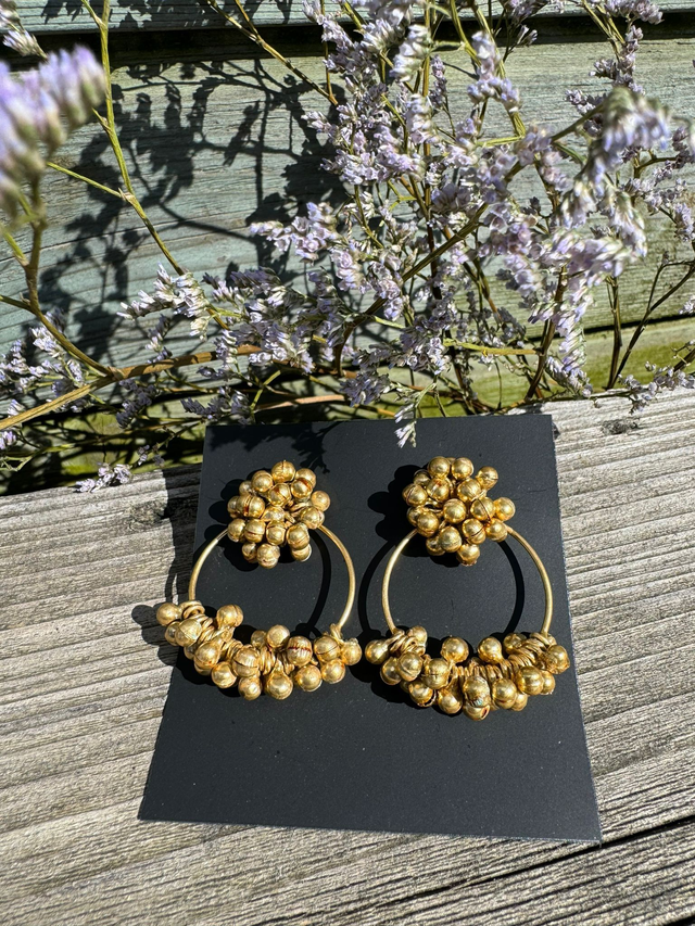 Statement earrings - brass