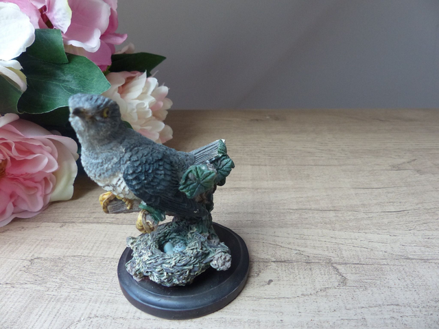 Figurine Le Coucou - Country Bird Collection, Résine Peinte à la Main, Vintage 2002 - Cadeau Nature et Collectionneur - Déco Vintage