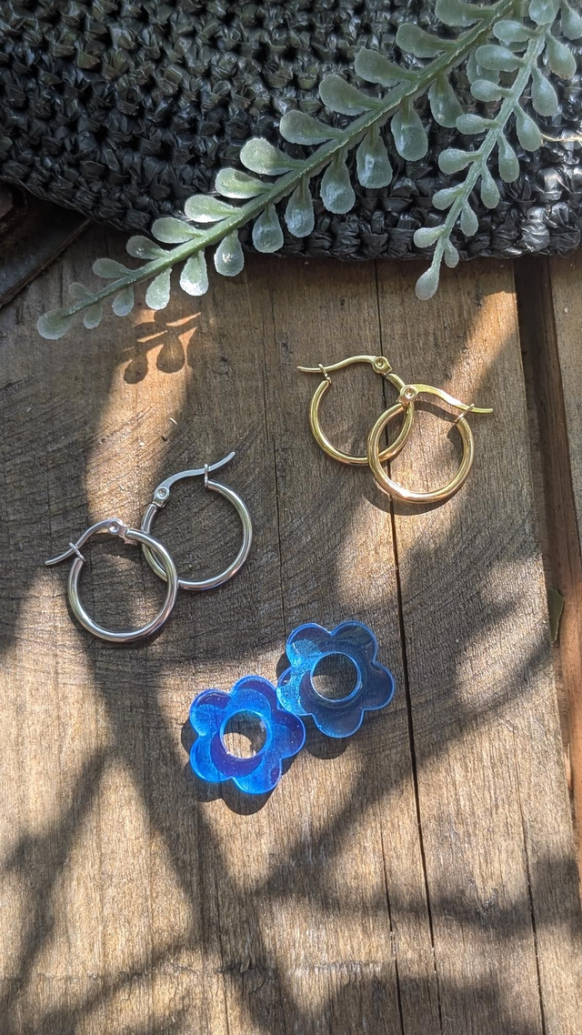 Boucles d&#039;oreilles fleurs 