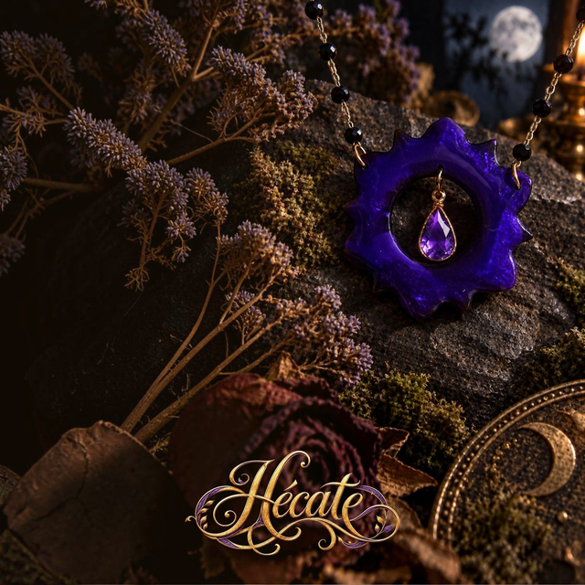 Collier sortilège violet