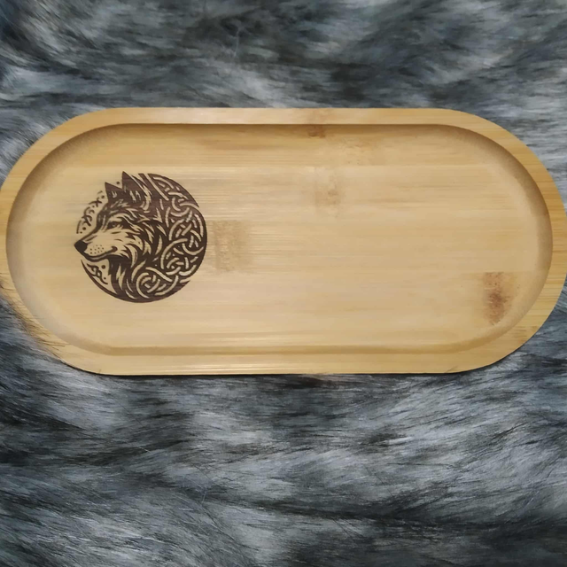 Petit plateau bambou Loup 