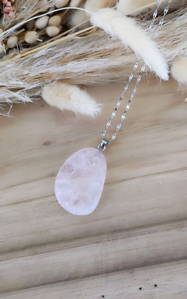 Pendentif "Isis" Quartz rose