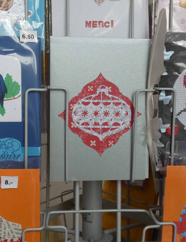 La carte à la boule de Noël