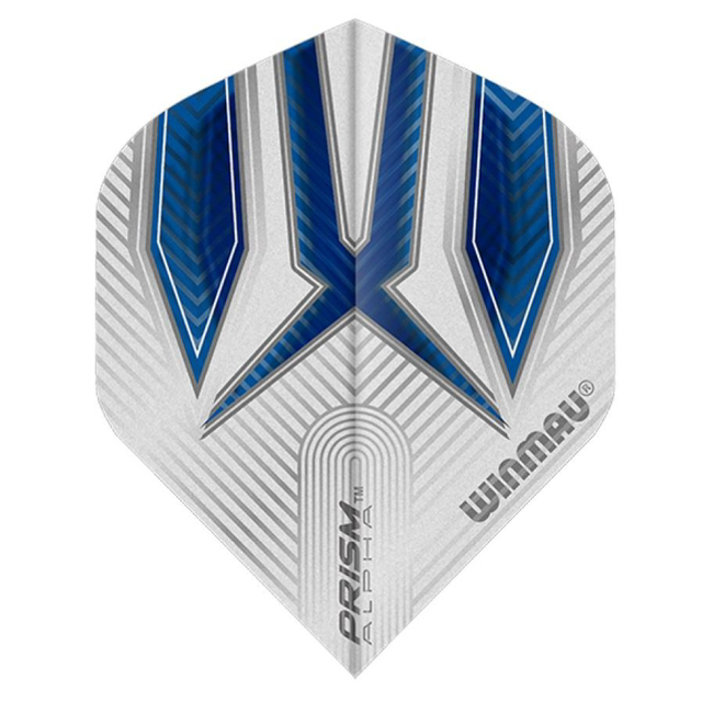 WINMAU PRISM ALPHA WHITE TRANSLUCENT BLUE FLIGHTS 5023231010476