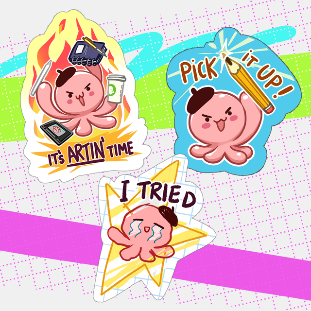 Artist struggles holo stickers