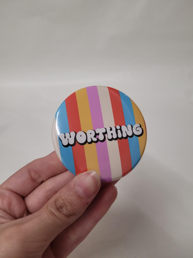 Large Worthing Stripes Badge - 58mm - JP-153