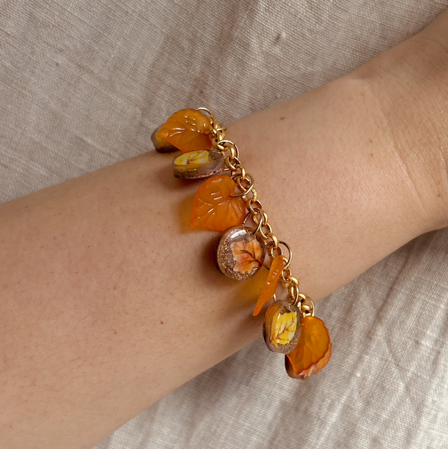 Autumn Leaf Charm Bracelet