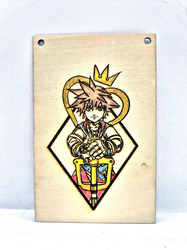 Gravure sur bois - Kingdom Hearts - Sora