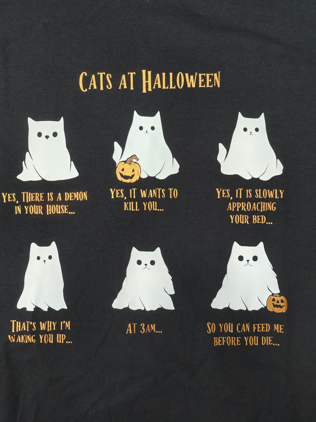 Cats at Halloween t-shirt