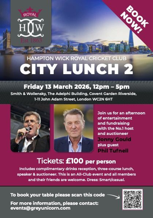 Hampton Wick CC City Lunch 2026