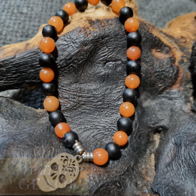 Onyx et aventurine orange 